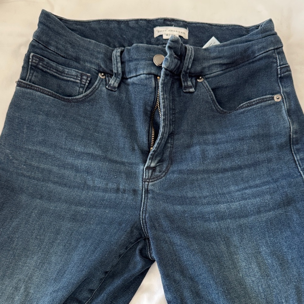 Good American High Rise Women’s Jeans - Deep Indigo Blue